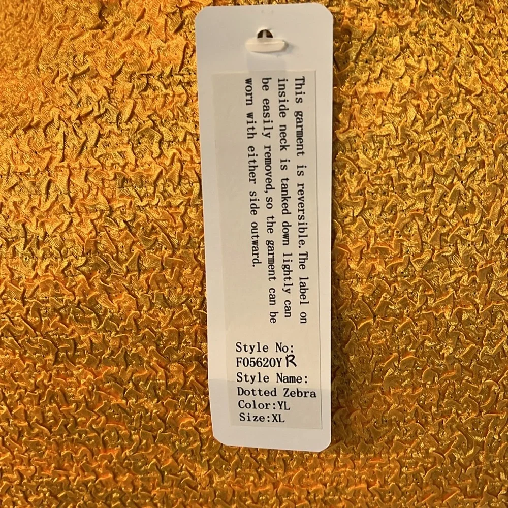 Berek Crinkle Art-to-Wear Reversible Marigold Yellow/Animal Print Jacket - Picture 9 of 11